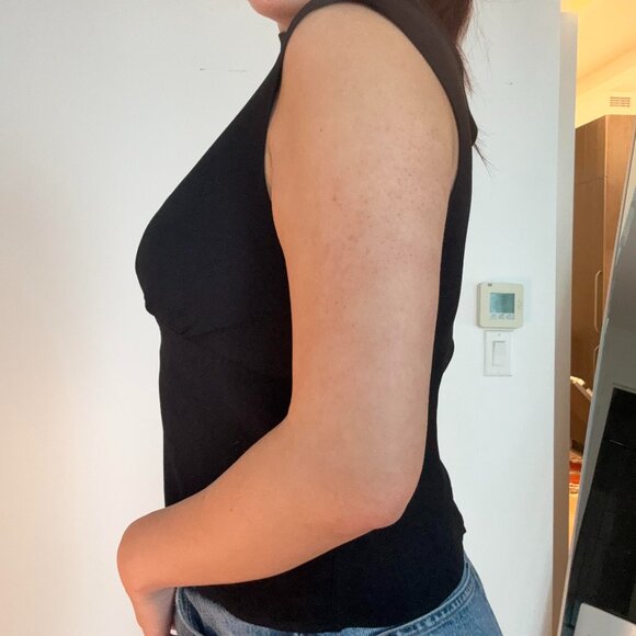 REFORMATION - Black Mock Neck Blouse (Size 6) - Picture 4 of 6